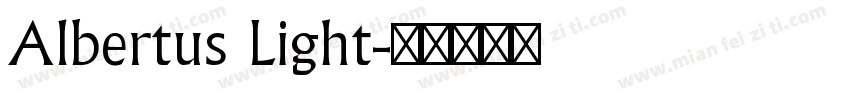 Albertus Light字体转换
